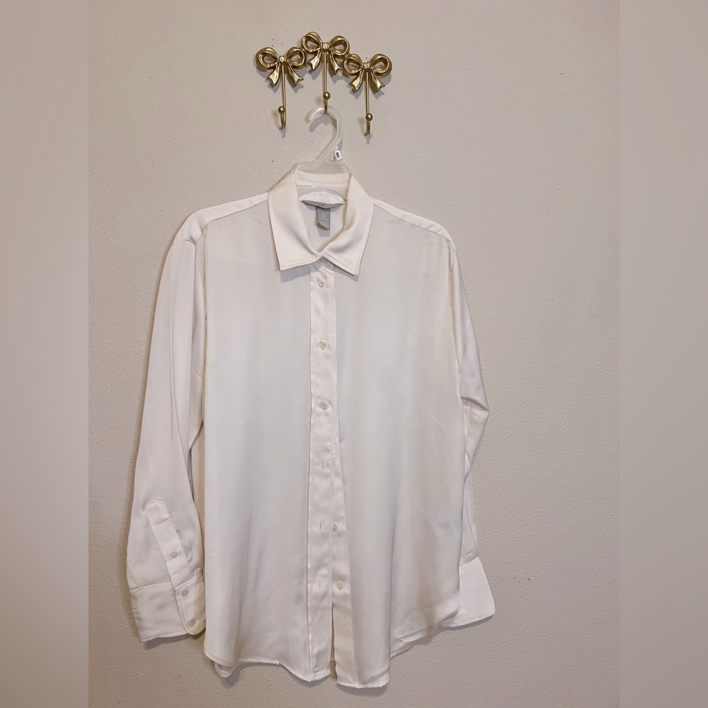 H&M White Button-Down Shirt